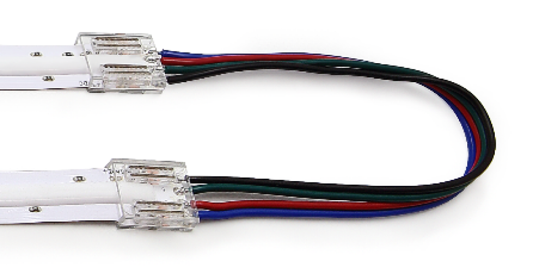 Разъем 5PIN с проводом для LED ленты COB RGBW 12 мм, лента - лента (1 шт)