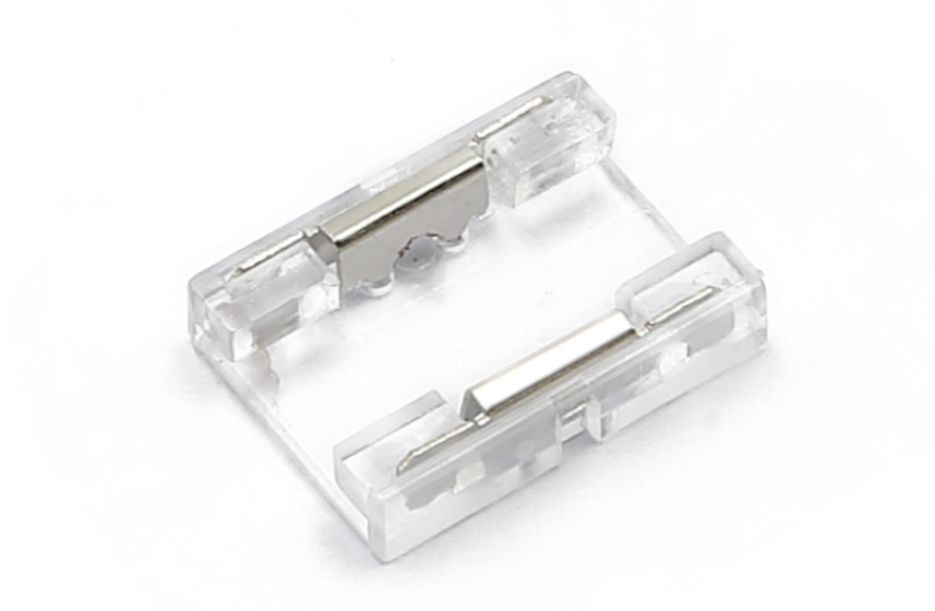 Соединитель жесткий пластиковый прозрачный для ленты COB 10 мм, лента-лента (5 шт)