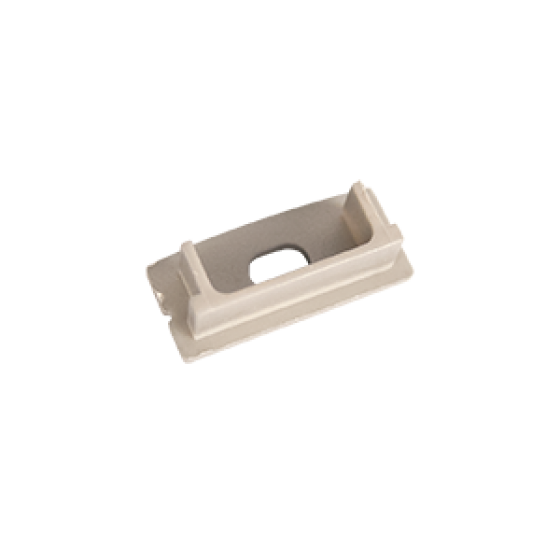 Торцевая крышка для накладного профиля с отверстием пластик 24х11 мм