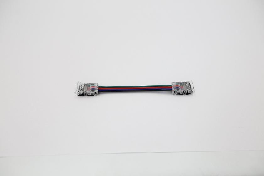 Разъем двойной 4PIN с проводом для LED ленты RGB 10mm (соединение 2х лент)